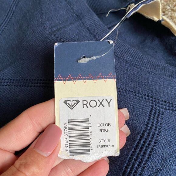 Roxy Winter Story Sweater Dress Long Sleeve Blue New Womens Size XL - Picture 7 of 12